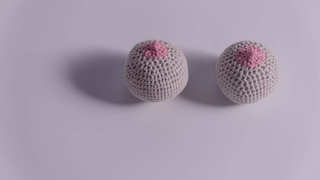 Pair of crochet breasts - hashimoto's and breast augmentation